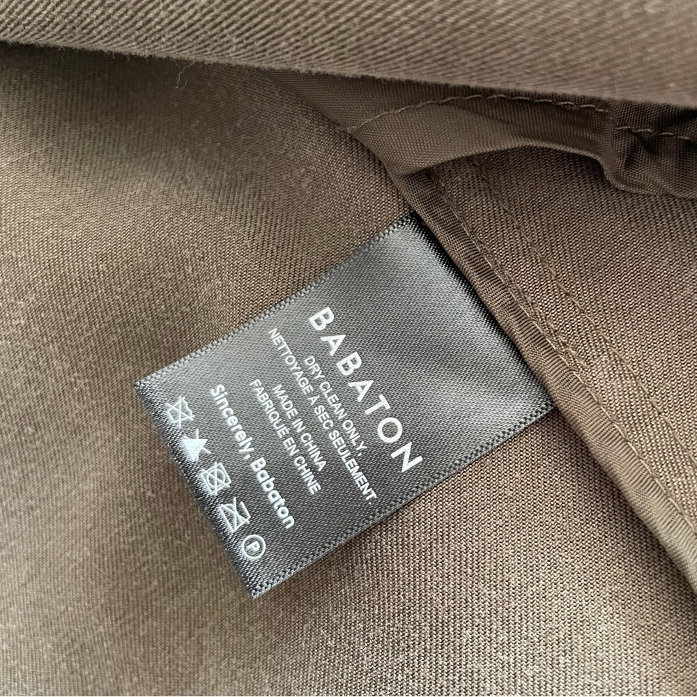 Aritzia Babaton SMALL Lawson open trench coat in green - Picture 6 of 8